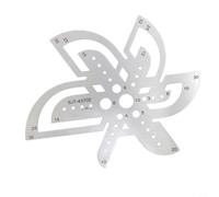 Wodsty Règle Gabarit en Acier Inoxydable pour Coins Arrondis, Outil de Mesure de Bracelet de Montre et Ceinture, Modèle de Perçage 6 mm, Artisanat Cuir(C)