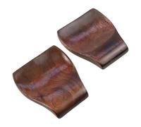 Wodsty Repose-cuillère en bois pour cuisine - Lot de 2 porte-ustensiles en bois robuste avec design en forme de cuillère, simple à nettoyer, garde les plans de travail organisés