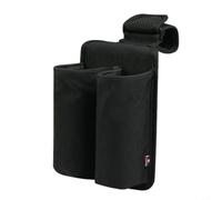 Wodsty Sac de microphone compact à 2 fentes en nylon, organiseur antidérapant pour JBL pour systèmes de boîte de fête, sac de protection 23 x 16 x 3 cm pour équipement DJ mobile Noir