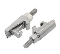 Wodsty Serrage Double Mâchoire ISO en Acier Inoxydable 304 pour Raccordement Vide - Crochet C, Diamètre 12-25mm, Lot de 2(M8)