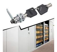 Wodsty Serrure à came en métal de 20 mm pour tiroir de bureau, armoire, boîte aux lettres avec 2 argentés