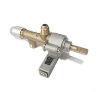 Wodsty Soupape de sécurité à gaz de 1,2 cm avec allumage piézoélectrique pour chauffage extérieur, thermocouple, électrovanne, 50 000 BTU, flamme réglable, pièce de rechange (femelle mâle 7/16)