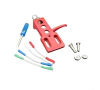 Wodsty Support de bras de tonalité en aluminium pour stylet AT3600L, 4 broches plaqué or, accessoires de lecteur de disques vinyles, compatible avec Panasonic pour pioneer pour Denon Reloop, blanc