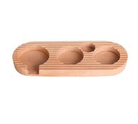 Wodsty Support pour tamper à café en bois de hêtre pour outils expresso de 51 mm, 54 mm, 58 mm, tapis presseur, 236 x 86 x 20 mm