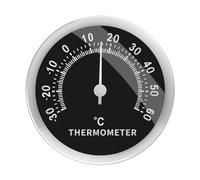 Wodsty Thermomètre mécanique analogique d'intérieur et d'extérieur avec cadran transparent - 58 mm - Alliage d'aluminium -30 à 60 °C - Pour la maison, le bureau, l'atelier