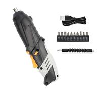 Wodsty Tournevis électrique sans fil rechargeable USB avec batterie 36 V 1300 mAh, poignée rotative 90-180, interrupteur avant/arrière et lumière LED pour bricolage, assemblage de meubles et