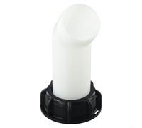 Wodsty Tuyau de vidange coudé de 5,1 cm pour fourre-tout IBC 1000 L pour réservoir d'eau de pluie avec bouchon pour utilisation dans le jardin (étendu)