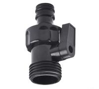 Wodsty Vanne mamelon en plastique à 6 points pour tuyau d'arrosage à connexion rapide avec poignée pour irrigation de plantes et fleurs Noir