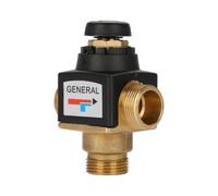 Wodsty Vanne mélangeur thermostatique en laiton G3/4 DN20 3 voies pour eau chaude et chauffage au sol Plage de température 35-60 °C