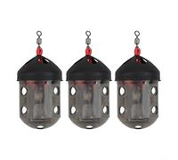 Wodsty Wodsty Lot de 3 mangeoires en plastique avec élastique absorbant les chocs, noir et gris transparent, 26 mm x 48 mm
