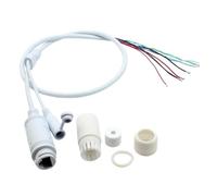 Wodsty Wtherproof Câble adaptateur Poe avec convertisseur intégré 48 V vers 12 V pour caméras CCTV IP, norme Ieee 802.3Af, longueur 70 cm, blanc