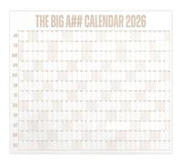 Wodsty Yrly Anner Calendrier mural 2026 effaçable à sec pour la maison et le bureau avec système de code couleur Multicolore 1,2 x 91 cm