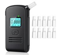 woeaozy Ethylotest Electronique - Alcotest Numerique avec 10 Embouchures, Etiloteste Electronique, ethylometre mesures de Haute précision, pour Tests personnels domestiques, MR801 (EU MR801-1023)