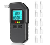 woeaozy Ethylotest Electronique - Alcotest Numerique avec 10 Embouchures, Etiloteste Electronique, ethylometre mesures de Haute précision, pour Tests personnels domestiques, MR1101 (MR1101-0723)