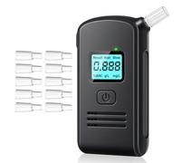 woeaozy Ethylotest Electronique - Etiloteste Electronique Homologué, Alcotest Numerique avec 10 Embouchures, ethylometre mesures de Haute précision, pour Tests personnels domestiques