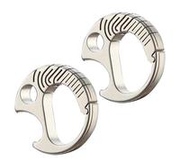 Woedpez 2 porte-clés décapsuleur en alliage décapsuleur ouvre-bouteille activités de plein air porte-clés multifonction ouvre-bouteille