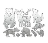Woedpez Animaux Groupe Gaufrage Couteau Die Métal Découpe Die pour Bricolage Scrapbooking Papier Carte Album Photo Décors Artisanat À Main Idées Cadeaux