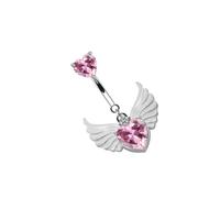 Woedpez Bijou de nombril en forme de cœur confortable en acier inoxydable pour un usage quotidien et des occasions spéciales, taille unique, Comme décrit, Comme décrit.