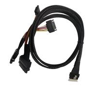 Woedpez Câble d'interface flexible SFF8654(8i) Zu-2SFF-8639 SFF8654 vers SFF8639 31 5 pouces avec alimentation pour centre de données