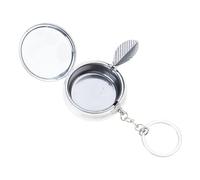 Woedpez Cendrier à couvercle compact avec construction en, Keychain | Couvercle à charnière sans couvercle amovible séparé, intégré à côté du bol, cendrier compact pour le