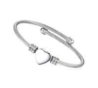 Woedpez Chaîne moderne en acier inoxydable avec motif cœur résistant à la corrosion, accessoire unisexe pour tous les jours, fermoir réglable en forme de cœur, taille unique, Comme décrit