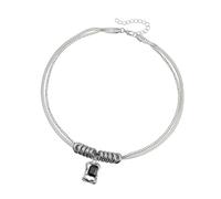 Woedpez Collier à breloques asymétrique tendance mais féminin, design léger pour ensembles décontractés ou formels, collier à breloques en alliage pour tenues