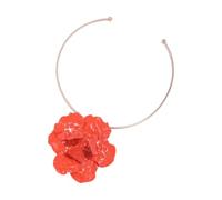 Woedpez Collier ras du cou rigide déclaration florale | 13 cm / 5, 12 pouces, look accent de fête et de vacances