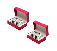 Woedpez Ensemble de boîtiers de montre en polyuréthane à double couche - Design compact et anti-poussière - Organisateurs de collection de montres pour montres de luxe