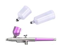 Woedpez Gobelets de Fluide pour aérographe à Action Unique, Purple | Kit de compresseur d ' aérographe pour projets d ' artisanat d ' art à usage général, décoration de gâteaux, artisanat