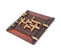 Woedpez Jeu de société Face Off, à partir de 3 Ans | Ensemble de stratégie de réflexion en bois pour deux joueurs, avec 4 pions, 20 murs, de jeu familiales sur
