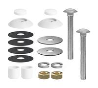 Woedpez Kit de montage robuste pour tremplin - Remplace les vis et capuchons rouillés - Convient pour les piscines encastrées à deux trous dans les maisons privées