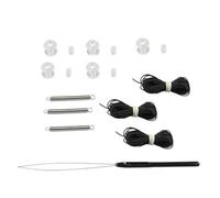 Woedpez Kit de réparation pour store plissé pour camping-car, ensemble de fixation pour store de nuit, plis pour ombre, noir, blanc, 3 couleurs