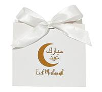 Woedpez Lot de 10 boîtes à chocolats de l'Aïd avec ruban multi-usages - Accessoires de rangement pour ChocolateTreat - Cadeau pour enfant