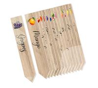 Woedpez Lot de 14 marqueurs de plantes en PVC pour semis de fruits, étiquettes de jardin, décorations festives, accessoires de jardinage, étiquettes de plantes