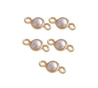 Woedpez Lot de 5 pendentifs en perles pour bijoux - Convient pour les amateurs de fabrication et d'artisanat, 4mm, Comme décrit, Comme décrit.