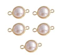 Woedpez Lot de 5 pendentifs en perles pour bijoux - Convient pour les amateurs de fabrication et d'artisanat, 6 mm, Comme décrit, Comme décrit.