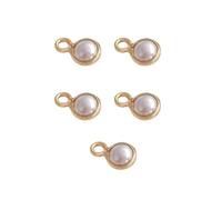 Woedpez Lot de 5 pendentifs en perles pour bijoux - Convient pour les amateurs de fabrication et d'artisanat, 6 mm, Comme décrit, Comme décrit.