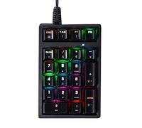 Woedpez Numpad Clavier mécanique 21 touches USB pour ordinateur portable, comptabilité financière, caisse enregistreuse Vert