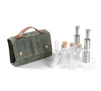 Woedpez Organisateur d'épices de camping - Sac à épices de voyage avec bouteille à épices transparente - Pot à épices d'extérieur - Sac à épices portable - Boîte à épices - Sac à épices - Sac de