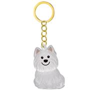 Woedpez Porte-clés commémoratif portable en forme de chien pour poils d'animaux domestiques - Boîte transparente à suspendre - Accessoires de rangement pour poils d'animaux