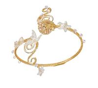 Woedpez Pour le haut du bras pour | Bijoux à manchette ouverte ton or, accent en spirale sculpté, pièce de déclaration de tenue de fête