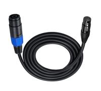 Woedpez SpeakOn Câble Speak On femelle vers femelle avec câble Twist Lock pour microphone de scène 3 broches