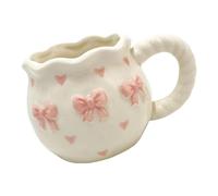 Woedpez Tasse à café unique en céramique fabriquée à la main avec nœuds, tasse à eau, cuisine, salle à manger, décoration pour un usage quotidien, nœuds, tasse à café