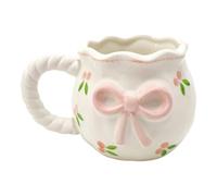 Woedpez Tasse à café unique en céramique fabriquée à la main avec nœuds, tasse à eau, cuisine, salle à manger, décoration pour un usage quotidien, nœuds, tasse à café