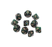 WOEIFGV Lot de 10 pièces en acrylique polyédrique D10 10 faces 15 mm pour jeux de rôle