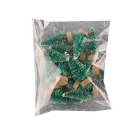 WOEIFGV Lot de 12 sapins de Noël artificiels miniatures pour décoration de table pour mariage, fête d'anniversaire