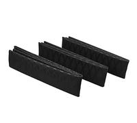 WOER Lot de 3 étuis antidérapants pour canne à pêche - Pour gaine thermorétractable - Poignée de pêche thermorétractable - 1/2 avec revêtement antidérapant et doux (noir, 3 mm de diamètre)