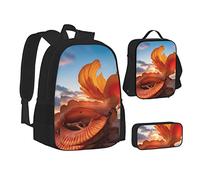 woerexker Ensemble sac à dos 3 pièces avec poche et sac à dos, sac à déjeuner, sac à stylos pour voyage, Shell on the Beach, Taille unique, Organiseur de sac