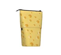 woerexker Trousse à crayons télescopique à motif fromage jaune pour fournitures de bureau, Comme indiqué sur la photo, Taille unique, Organiseur de sac