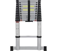 Woerther Échelle Télescopique 5m20 en Aluminium équipée de Barre stabilisatrice, avec Housse de transoprt et Sac à Outils, Garantie 5 Ans…